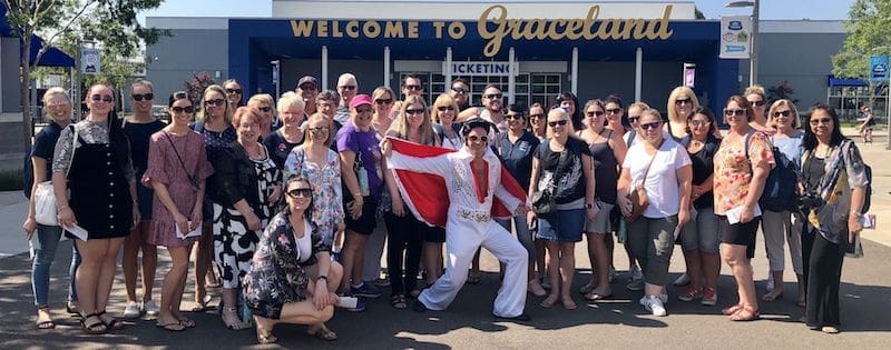 Globus Supertour USA agents at Graceland