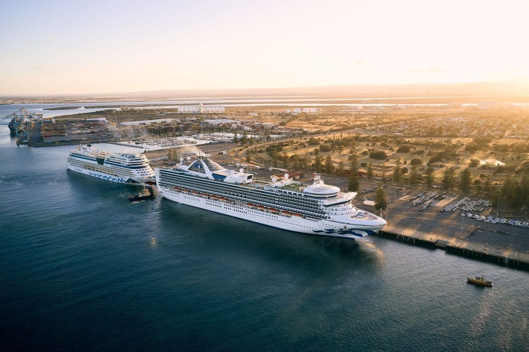 Cruise ships at port