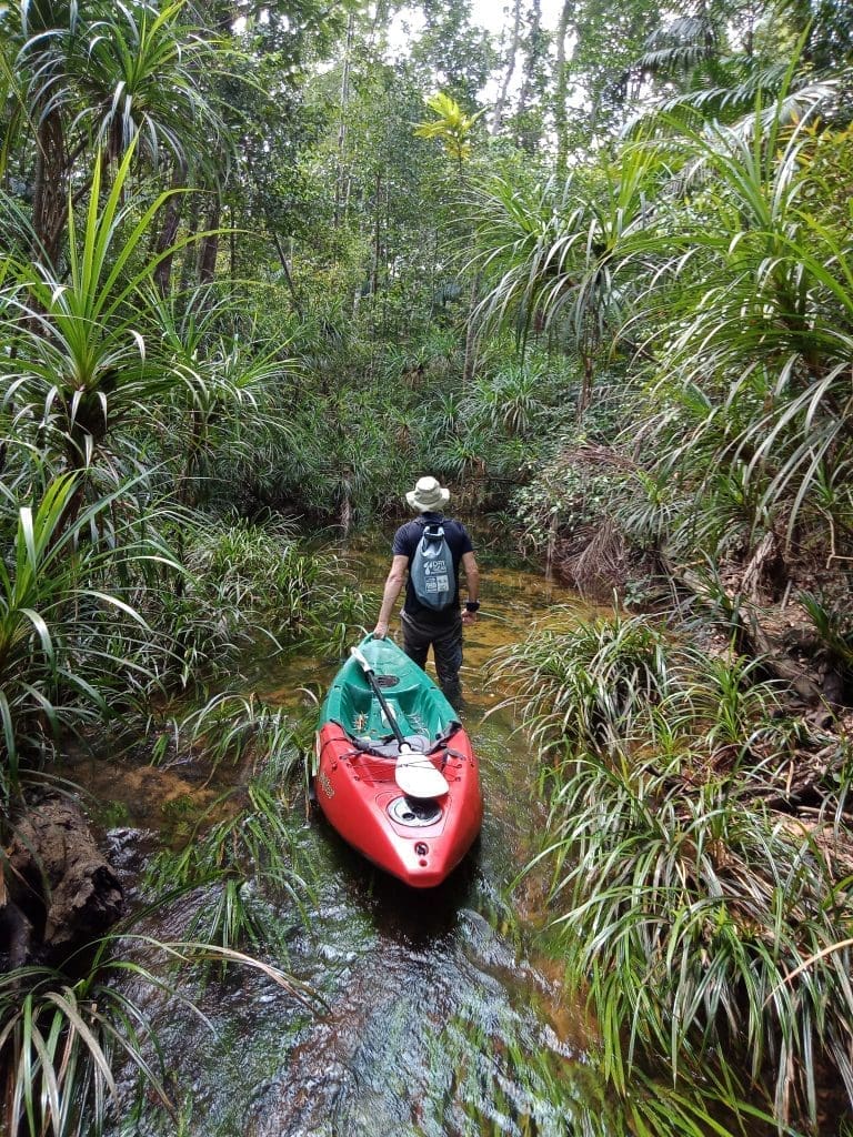 Kayaking in a national park